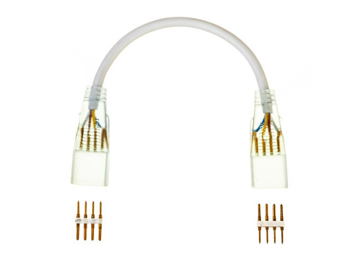 Конектор для светодиодной ленты Multi-Color 220V smd2835-180 2 разъема+провод 4pin