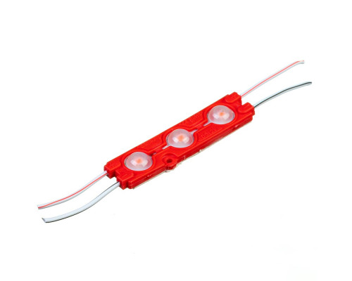 Светодиодный модуль 12В красный 3led smd5730 1.5W IP65 (66мм)