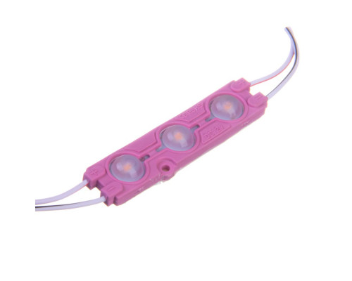 Светодиодный модуль 12В розовый 3led smd5730 1.5W IP65