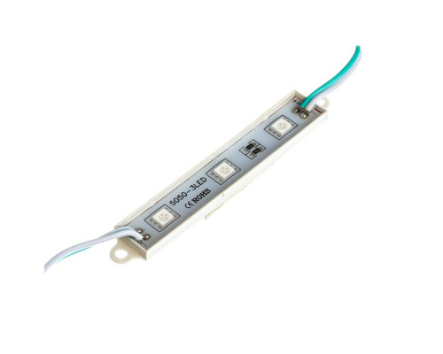 Модуль светодиодный зеленый 12V smd5050 3LED 0.72W IP65