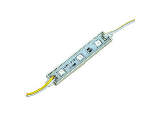 Модуль светодиодный желтый 12V smd5050 3LED 0.72W IP65