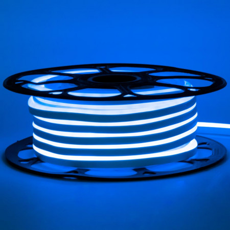 Купить Неоновая светодиодная лента синяя AVT-1 220V smd2835 120LED/m 7W/m IP65, 1м
