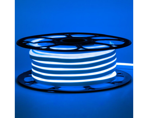 Неоновая светодиодная лента синяя AVT-1 220V smd2835 120LED/m 7W/m IP65, 1м