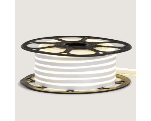 Неоновая лента светодиодная белая 12V силикон 6х12 AVT- smd2835 120LED/м 13Вт/м IP65