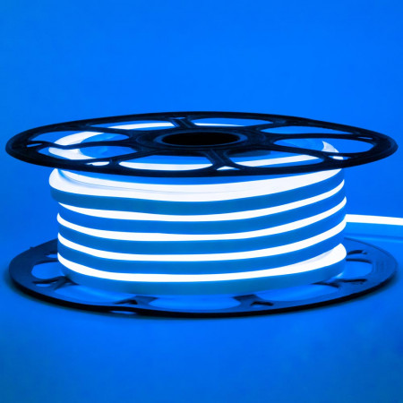Купить Неоновая лента светодиодная синяя 12V 6х12 AVT-smd2835 120LED/м 11 Вт/м IP65