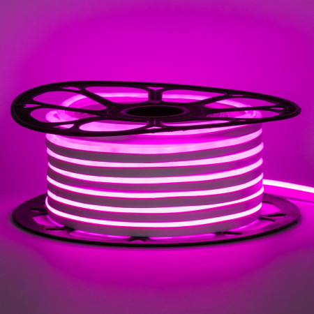 Купить Неоновая лента светодиодная розовая 12V 6х12 AVT-smd2835 120LED/м 11 Вт/м IP65