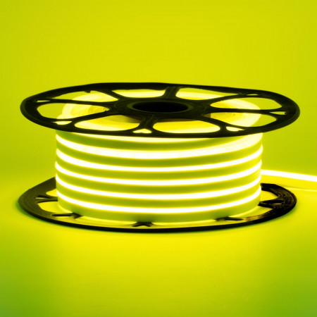 Купить Неоновая лента светодиодная лимонная желтая 12V 6х12 AVT-smd2835 120LED/м 11 Вт/м IP65