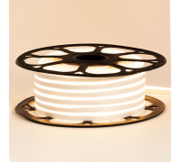 Неоновая светодиодная лента белая теплая 12V smd2835 120LED/m 6W/m pvc 8*16 IP65, 1м