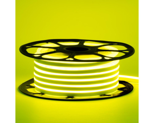 Неоновая светодиодная лента лимонная желтая AVT-1 220V smd2835 120LED/m 7W/m IP65, 1м
