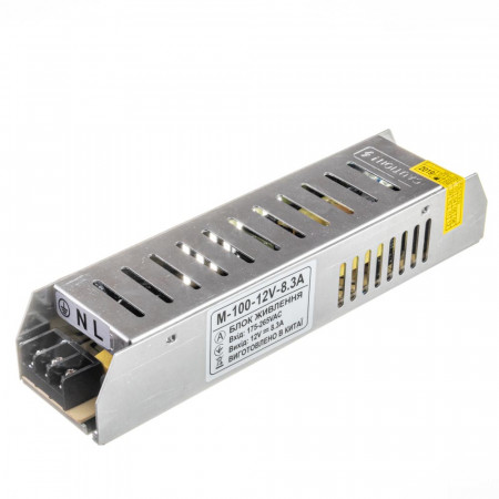 Купить Led блок питания 12V М/8.3A 100Bт IP 20