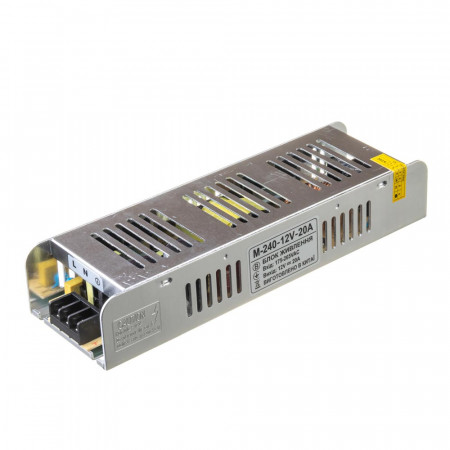 Купить Led блок питания 12V М/20A 240Bт IP 20