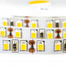 Купить Лента светодиодная нейтральная белая 12V AVT-Prof smd2835 120LED/m IP20, 1м