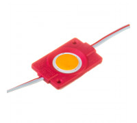 Светодиодный модуль 12В красный 1led СОВ круглый 2,4W IP65
