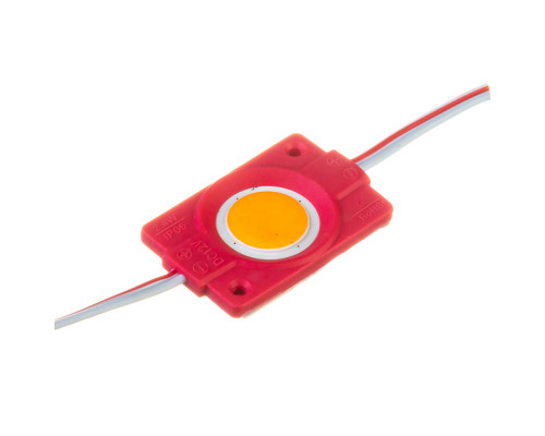 Светодиодный модуль 12В красный 1led СОВ круглый 2,4W IP65