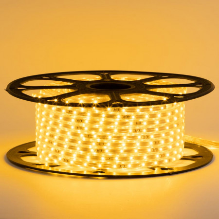 Купить Лента светодиодная желтая 220V smd2835 48LED/m 6W/m IP65, 1м