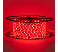 Лента светодиодная красная 220V smd2835 48LED/m 6W/m IP65, 1м