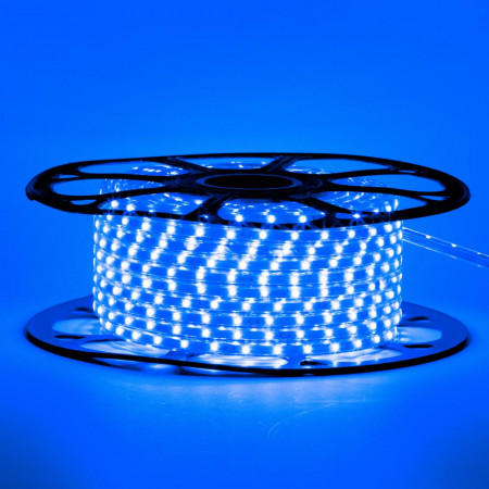 Купить Мигающая лента светодиодная синяя 220V smd2835 48LED/m 6W/m IP65, 1м