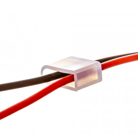 Купить Монтажный комплект для LED неона 12V 6 mm (2 заглушки + 2 провода)