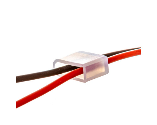 Монтажный комплект для LED неона 12V 6 mm (2 заглушки + 2 провода)