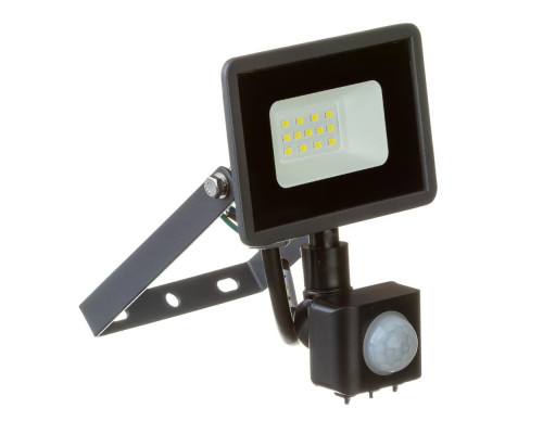 LED прожектор с датчиком движения AVT 10Вт 6000К IP65