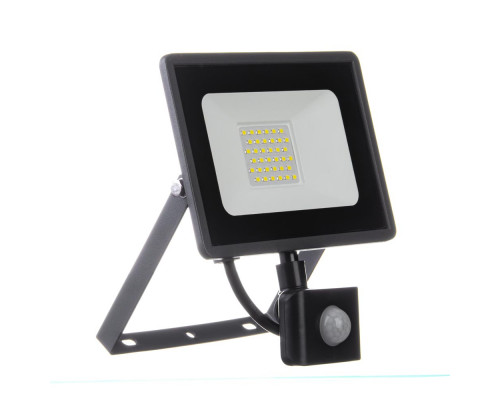 LED прожектор с датчиком движения AVT 30Вт 6000К IP65