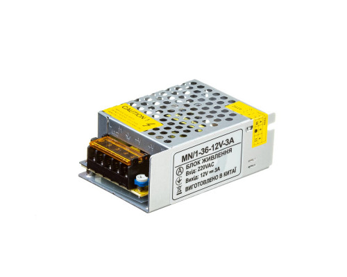 Led блок питания 12V MN/1/3A 36Bт IP 20