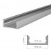 Купить LED профиль ПФ-18 анодированный накладной с рассеивателем (комплект) 2м