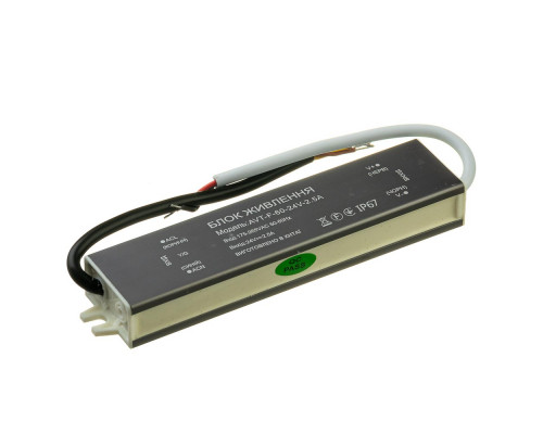 Led блок питания NEW AVT-24V IP 65 2,5А - 60W