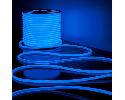 Круглая неоновая лента синяя AVT 220V smd2835 120LED/м 7Вт/м IP65